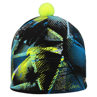 Rituall čepice Stelvio TROJÚHELNÍKY šrafované, modrá/fluo žlutá