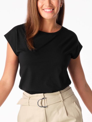 CityZen Alta dámské bavlněné triko kimonový rukáv, černé