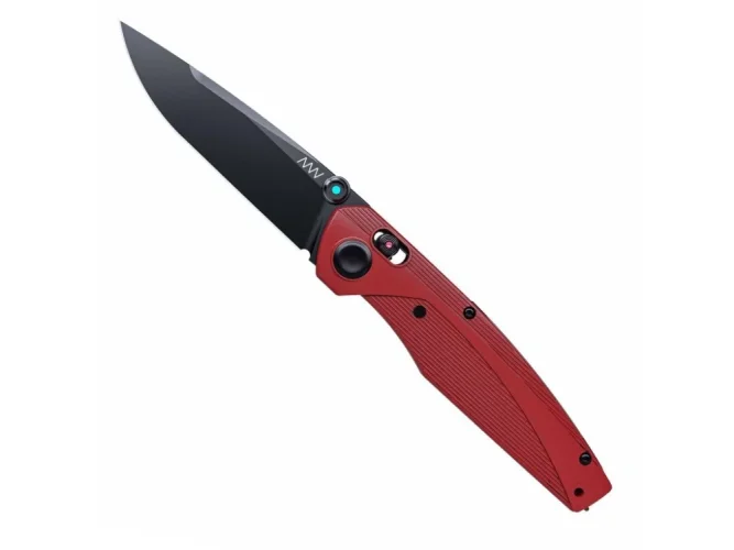 ANV Knives zavírací nůž A100 EL DLC, A lock, GRN red, plain edge