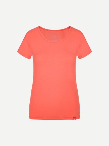 CityZen Breda dámské bavlněné triko klasické, s krátkým rukávem, korálové