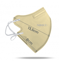 Nanolab Dámský béžový respirátor na více použití 3 kusy
