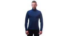 Sensor Merino Extreme pánske tričko s dlhým rukávom a krátkym zipsom, Deep blue