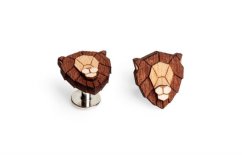 BeWooden manžetové knoflíčky Lev