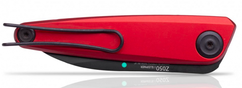 ANV Knives zavírací cestovatelský bezpojistkový nůž Z050 , DLC, červený dural