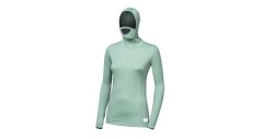 Sensor Merino DF dámské triko dl.rukáv s kapucí basil green