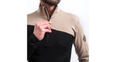 Sensor Merino Extreme Up pánská mikina dl.rukáv zip černá/almond beige