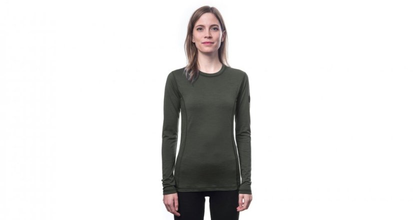 Sensor Merino Air dámské triko dlouhý rukáv, olive green