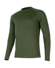 Lasting ATAR pánske merino tričko dl. rukáv tm. zelená