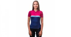 Sensor Tour stripes dámský dres krátký rukáv lilla