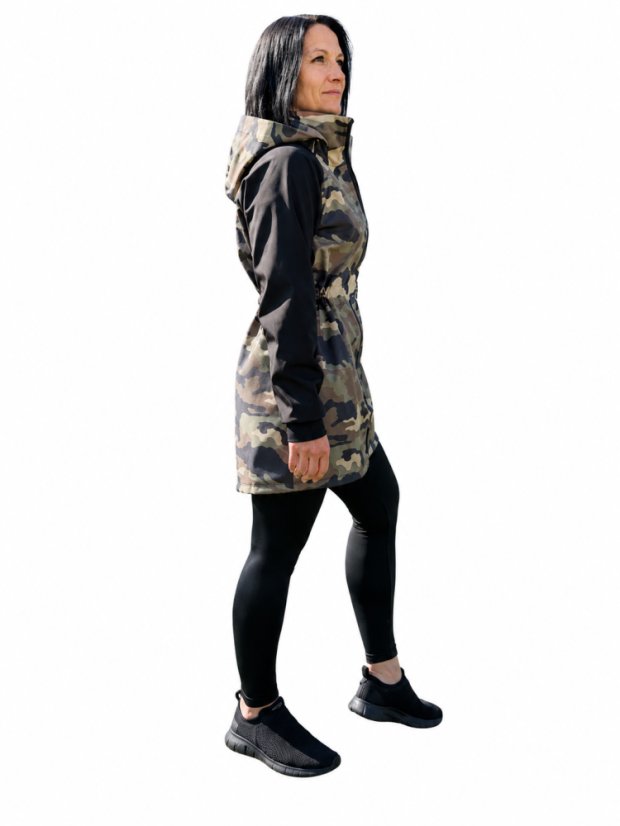 ELLEM Dámský kabát ve stylu Army