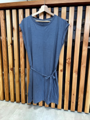 Sensor Merino Air dámske šaty s krátkym rukávom, farba riviera blue