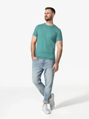 CityZen Davos Pánské tričko slim fit mineralně modré