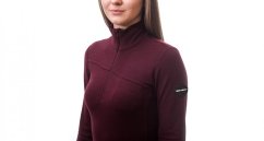 Sensor Merino Extreme Dámské tričko dlouhý rukáv, zip, port red