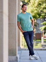 CityZen Agen, pánske tričko slim fit, pastelovo zelené