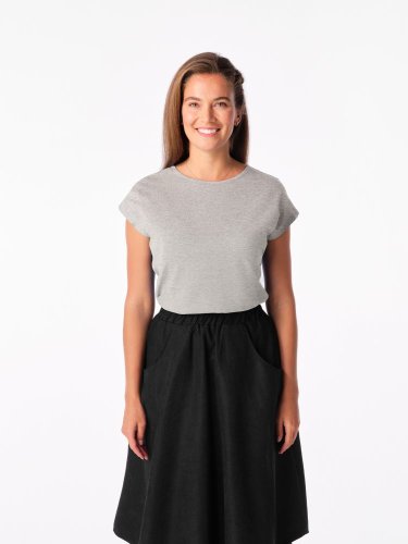 CityZen Alta dámske bavlnené tričko, sivá melírovaná