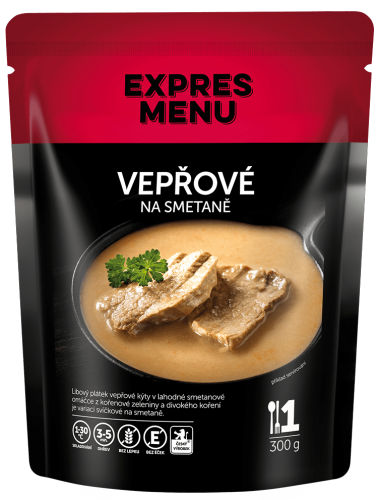 Expres menu Vepřové na smetaně 1 porce 300g