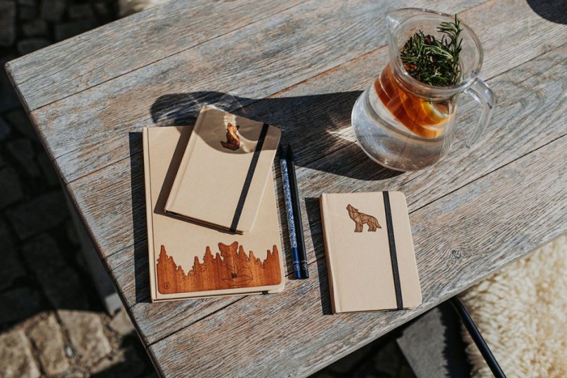 BeWooden Zápisník s liškou Foxwood A5 linkovaný