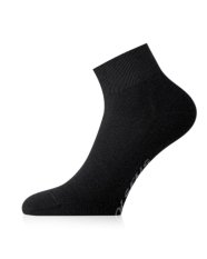 Lasting FWP krátke merino ponožky s jemným plyšom, čierne