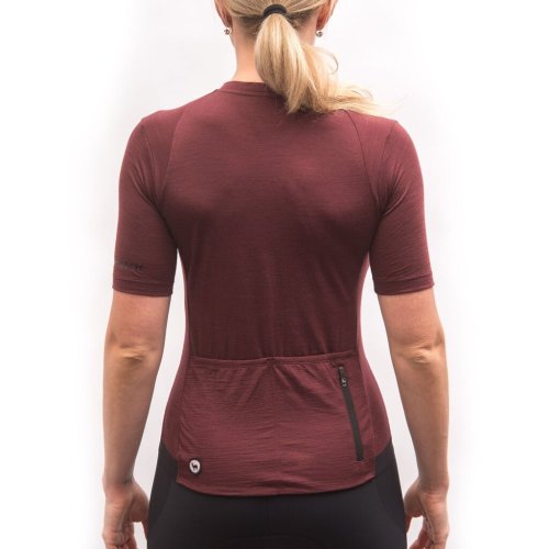 FRESH TRASH WOMEN´S, Lite Merino  Jersey, merlot red