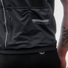 Sensor Cyklo Motion pánský dres krátký rukáv, celozip, černá/šedá