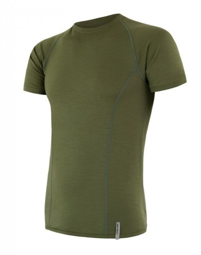 Sensor Merino Active pánské tričko krátký rukáv - Barva: Safari (zelená), Velikost: M
