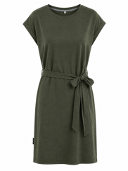 Sensor Merino Air dámské šaty s krátkým rukávem olive green