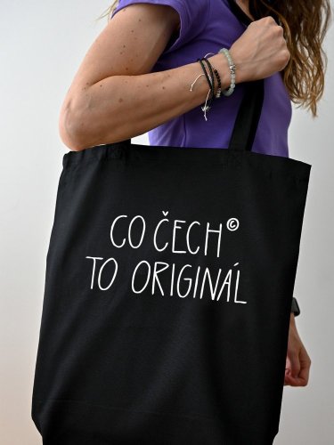 Bavlnená taška CityZen „Co Čech to originál“ čierna