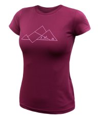Sensor Coolmax tech dámské tričko krátký rukáv, Geo mountains