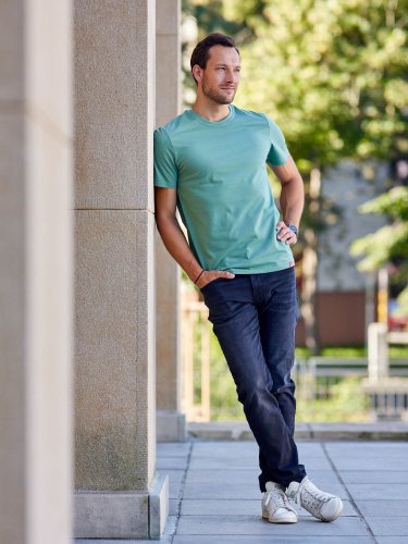 CityZen Agen, pánske tričko slim fit, pastelovo zelené