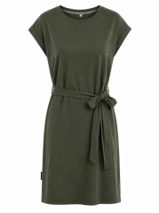 Sensor Merino Air dámske šaty s krátkym rukávom olive green