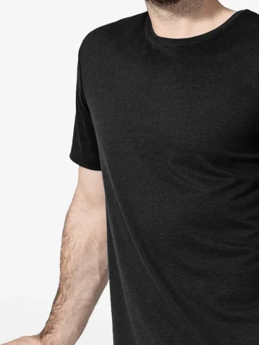 Pánske čierne merino tričko CityZen CORO s antibakteriálnou úpravou