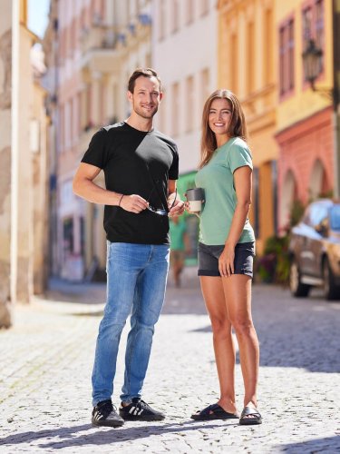 CityZen Davos, pánske tričko slim fit, čierne