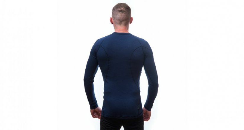Sensor Merino Double Face pánské tričko dlouhý rukáv camp deep blue