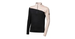 Sensor Merino Extreme Up  pánska mikina dl. rukáv zips čierna/almond beige