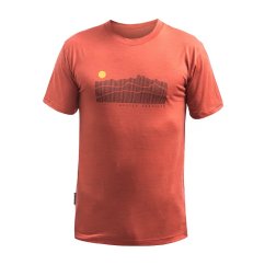 Sensor Merino Active Sunrise – pánské triko kr. rukáv, terracotta