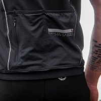 Sensor Cyklo Motion pánský dres krátký rukáv, celozip, černá/šedá
