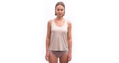 Sensor Merino Lite dámské triko bez rukávů mottled beige