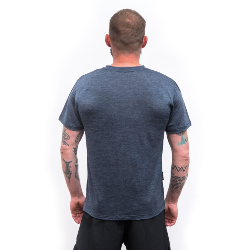 Sensor Merino Lite Traveller pánské triko s krátkým rukávem, mottled blue