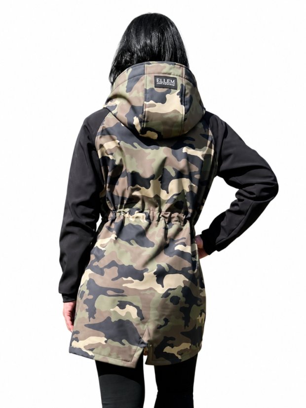 ELLEM Dámský kabát ve stylu Army