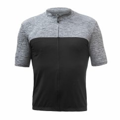 Sensor Cyklo Motion pánský dres krátký rukáv, celozip, černá/šedá