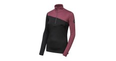 Sensor Merino Extreme Up dámská mikina dl. rukáv zip černá/port red
