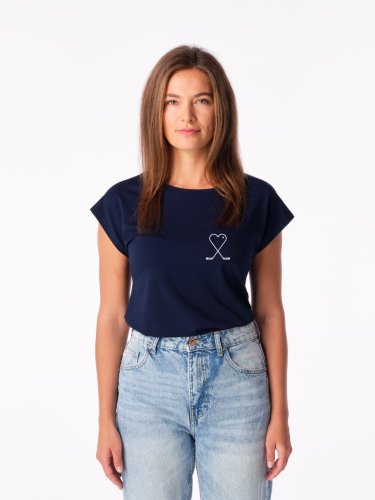 Dámské tričko CityZen ALTA navy s potiskem HOKEJ