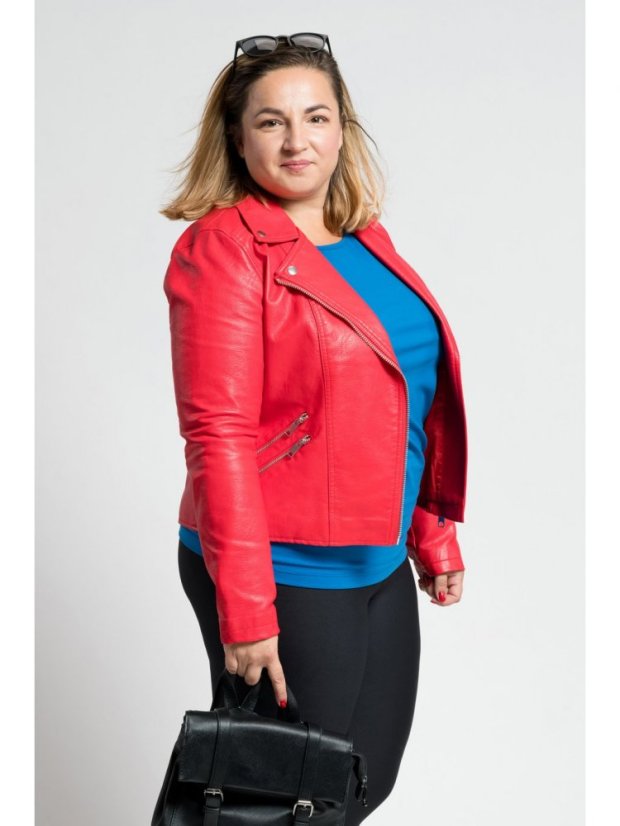CityZen dámské balvněné triko Plus size 3/4 rukáv, královská modrá