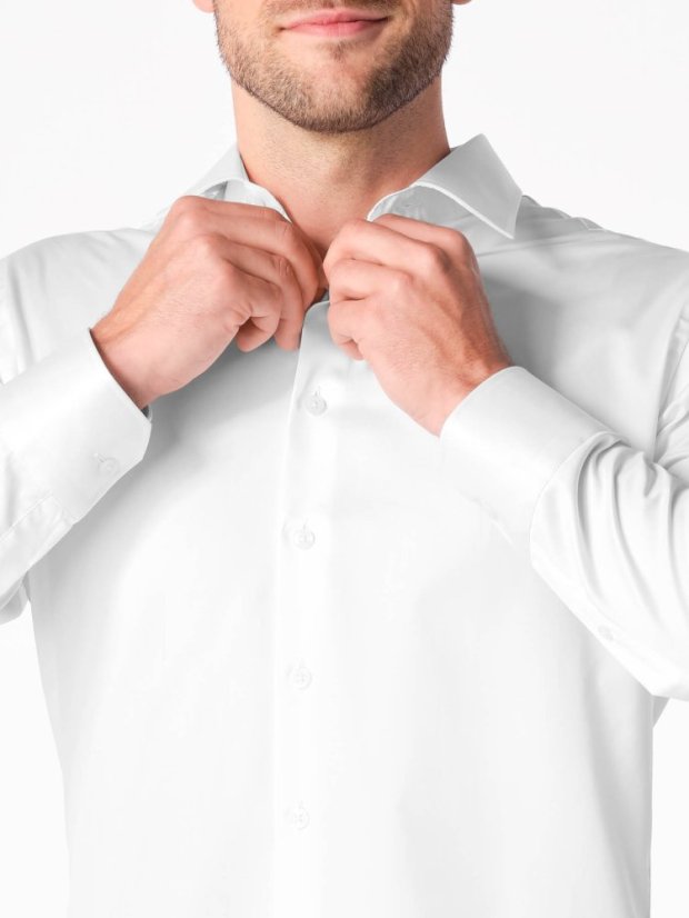 CityZen ACHIM – Pánská elegantní košile, bílá, slim fit