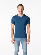 Pánské tričko CityZen DAVOS Slim Fit modrozelené