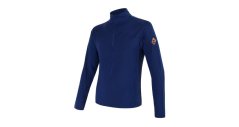 Sensor Merino Extreme pánske tričko s dlhým rukávom a krátkym zipsom, Deep blue