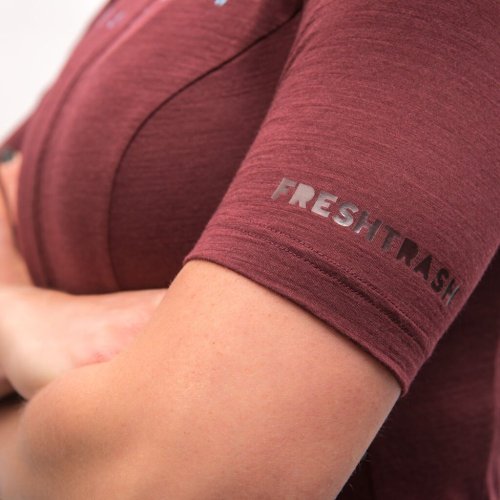 FRESH TRASH WOMEN´S, Lite Merino  Jersey, merlot red