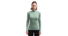 Sensor Merino DF dámské triko dl.rukáv zips basil green