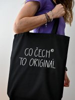 Bavlnená taška CityZen „Co Čech to originál“ čierna