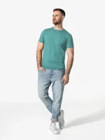 CityZen Davos Pánské tričko slim fit mineralně modré